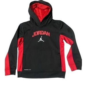 Jordan Youth Sweatshirt Hoodie Size Large Kidscore Gorpcore Classic Black & Red